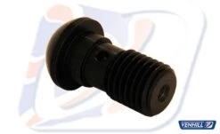 M10x1.25 DOMED SINGLE BANJO BOLT, BLACK