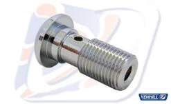 7/16"x24 DOMED SINGLE BANJO BOLT, CHROME