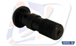 7/16"x24 DOMED DOUBLE BANJO BOLT, BLACK