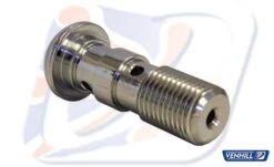 M10x1.00 DOMED DOUBLE BANJO BOLT, CHROME