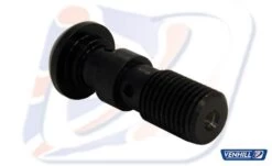 3/8" UNF DOMED DOUBLE BANJO BOLT BLACK