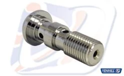 3/8" UNF DOMED DOUBLE BANJO BOLT CHROME