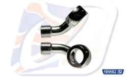 M10 BANJO 45° UP + 25° LEFT, CHROME