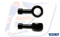 7/16" STRAIGHT BANJO: HARLEY, BLACK