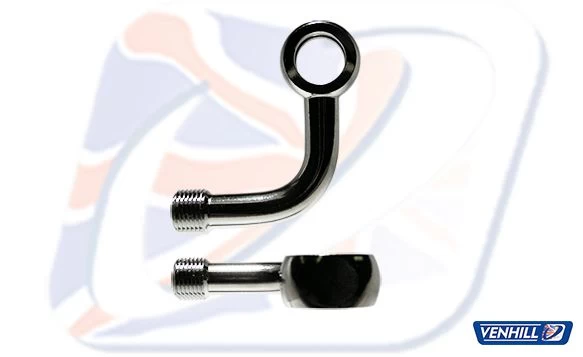 M10 90° LONG SIDE BEND BANJO, CHROME