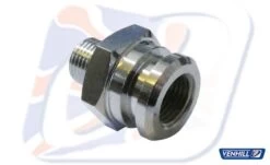 M10x1.00 FEMALE BULKHEAD ADAPTOR, CHROME