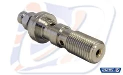 M10x1.00 DOUBLE BLEED BANJO BOLT, CHROME