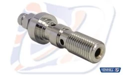 3/8" UNF DOMED DOUBLE BLEED BANJO BOLT