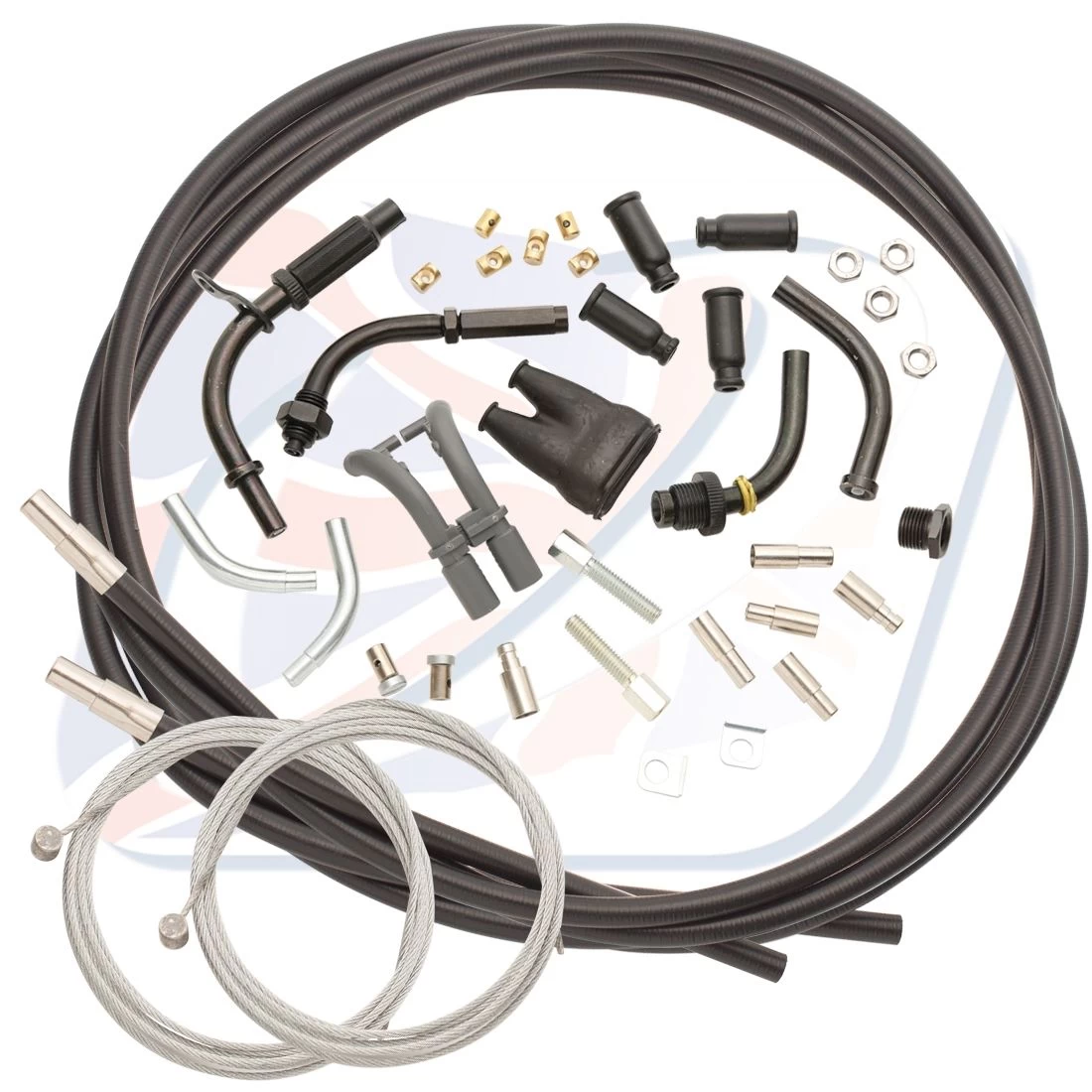UNIVERSAL TWIN THROTTLE CABLE KIT 1.35m