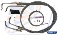HD THROTTLE CABLE KIT, BRAIDED. THREADED