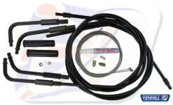 HD THROTTLE CABLE KIT, BLACK. PUSH FIT